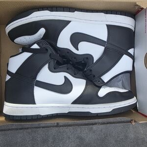 Nike Black and White Dunk Hi